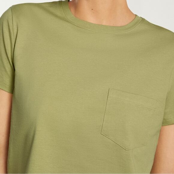Everlane Box Cut Tee Womens XXS Green Organic Classiccore Elevated Basic Casual - Picture 5 of 9